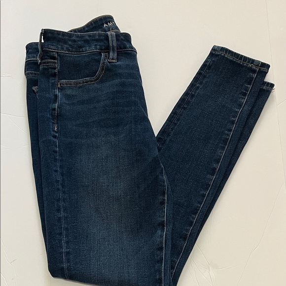 American Eagle Outfitters Dark Indigo dream stretch jeggings size 2 - Picture 1 of 6